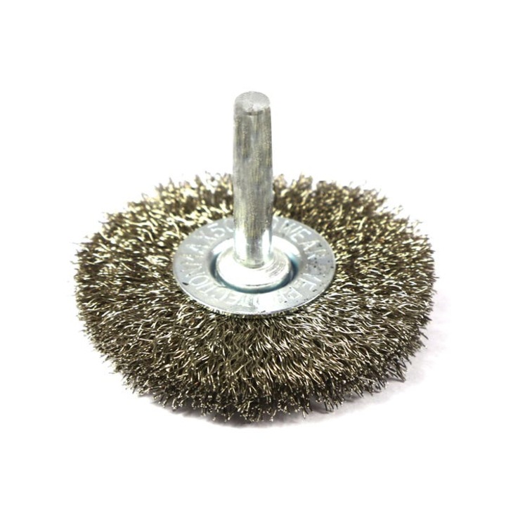 Perie circulara, cu tija, pentru inox / aluminiu, diametru 50 mm