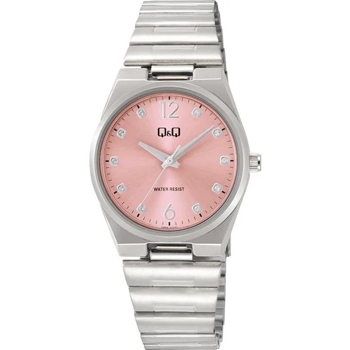Q&Q Q84B-003PY női analóg karóra, ezüst