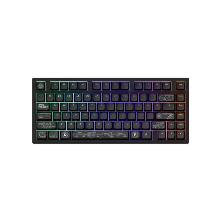 Клавиатура Геймърскa безжична клавиатура Dark Project ALU81A Terra Nova Black RGB FSH-DP-KD-NOVA81-BLACK