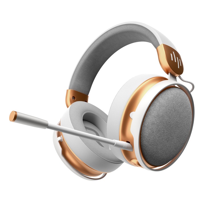 Геймърски безжични слушалки Dark Project Sono Wireless - White/Gold FSH-DPP-HS-SONO-W-WHITE