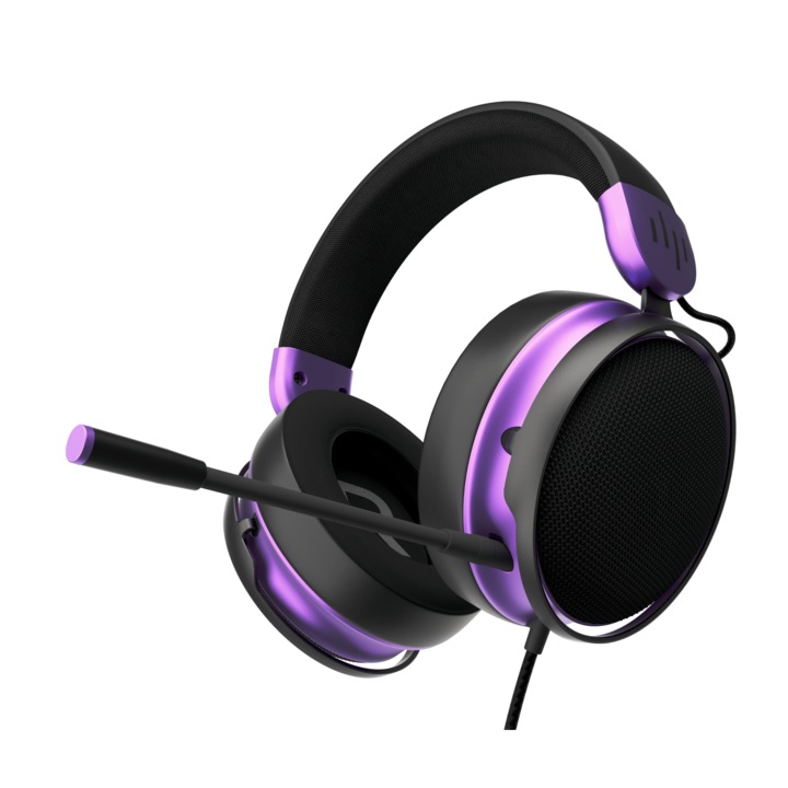 Геймърски слушалки Dark Project Sono Wired - Black/Violet FSH-DPP-HS-SONO-BLACK