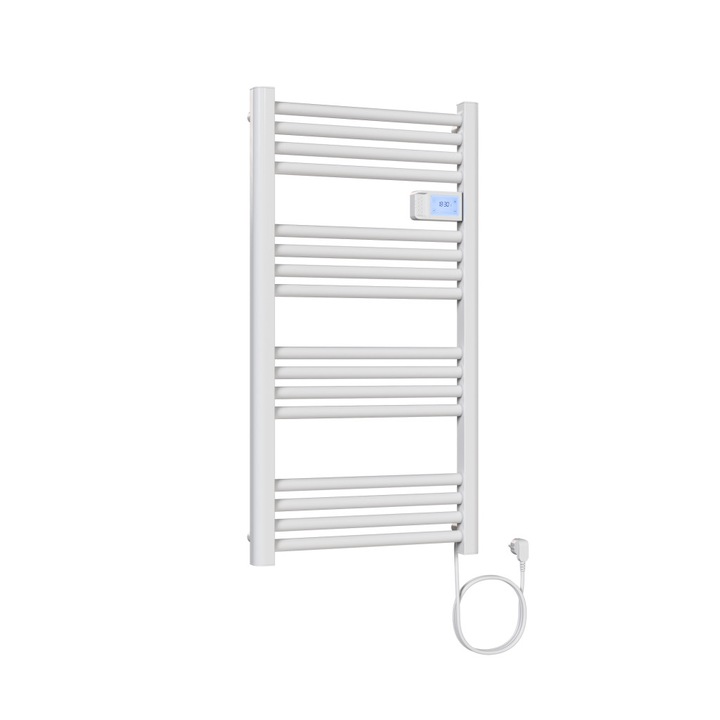 Elektromos design radiátor digitális termosztáttal NERO Italia PXAF-0201 - 54 x 96 cm (fehér)