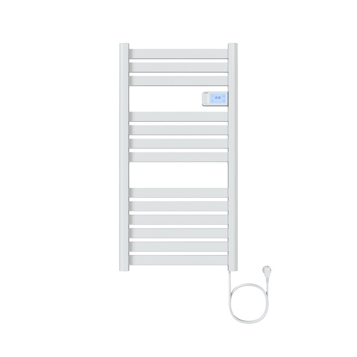 Elektromos design radiátor digitális termosztáttal NERO Italia AF-04DEW - 50 x 96 cm (fehér)