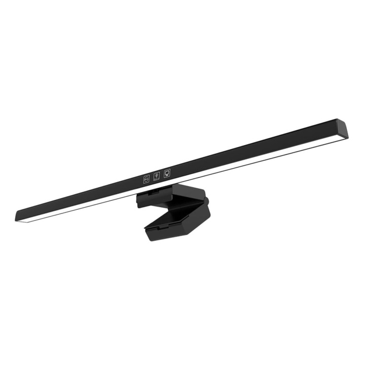 Lampa LED pentru monitor, temperatura lumina 3000-6500K, Control tactil, Design de protectie a ochilor, USB-C, 500mm lungime, Negru