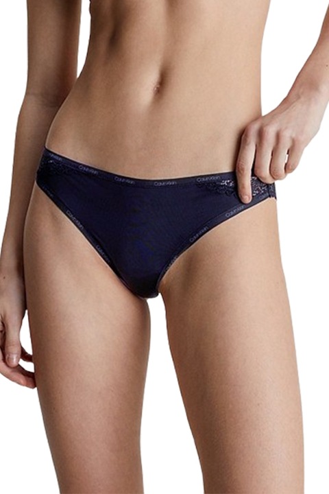 Bikini dama Calvin Klein Brazilian Culotte F5152-NV-M 90-12, tip brazilian, Dantela, M, bleumarin