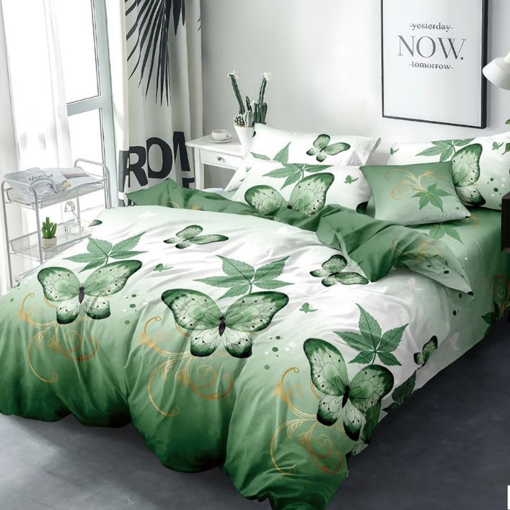 Двоен комплект спално бельо, фино, Vetora, 6 части