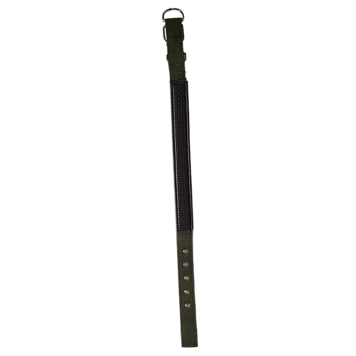 Poliészter gallér vinil nyakvédővel, Vision XXI, sötétzöld, 3 cm, állítható 40-50 cm