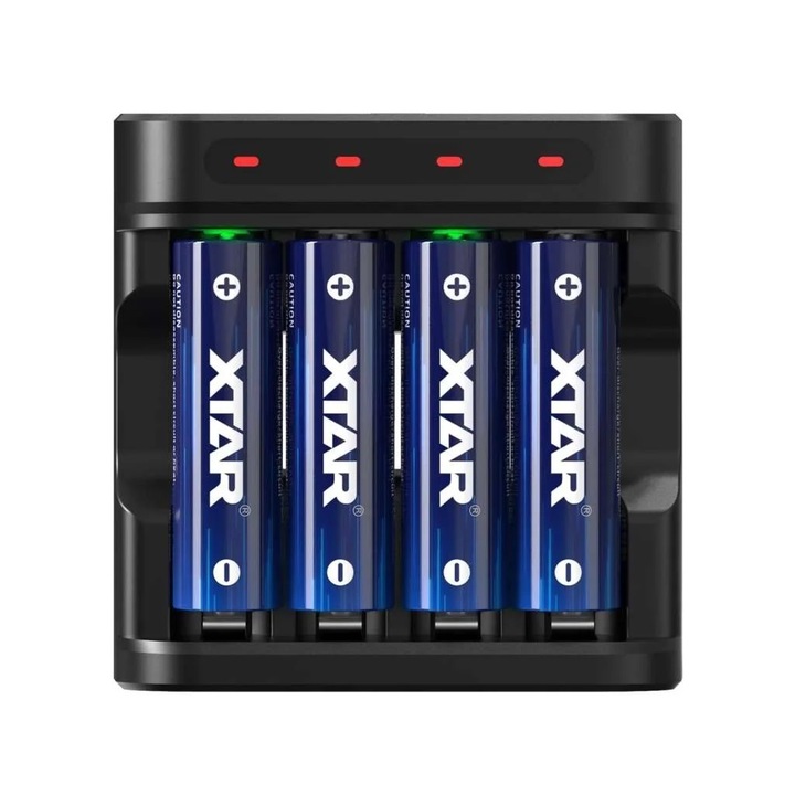 Комплект, състоящ се от зарядно Xtar L4 и 4 AA (R6) Li-Ion батерии, 1.5V, 4150 mWh, 2500 mAh