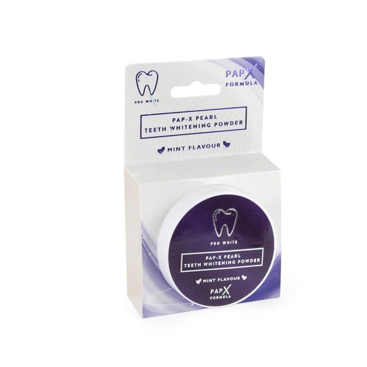 Pudra pentru albirea dintilor Pro White PAP-X Pearl cu carbonat de calciu si bicarbonat de sodiu, 30 g