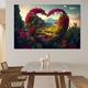 Prémium vászonfestmény, LuxCanva® E1041, Mennyország sarka, 90 X 140 CM, 100% pamutvászon 400 g/m2, fakeret, kert, menedék, paradicsom, mennyország, virágos, nappali, élénk színek