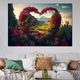 Prémium vászonfestmény, LuxCanva® E1041, Mennyország sarka, 90 X 140 CM, 100% pamutvászon 400 g/m2, fakeret, kert, menedék, paradicsom, mennyország, virágos, nappali, élénk színek