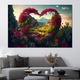 Prémium vászonfestmény, LuxCanva® E1041, Mennyország sarka, 90 X 140 CM, 100% pamutvászon 400 g/m2, fakeret, kert, menedék, paradicsom, mennyország, virágos, nappali, élénk színek