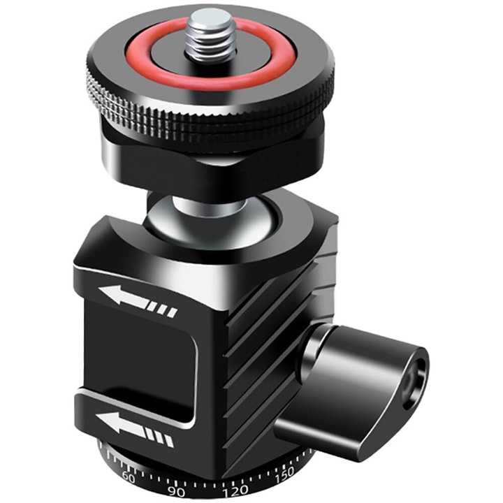 Brat cu 3 patine cold shoe DigitalFoto DF-8067S cu filet 1/4"-20 pentru camere foto-video