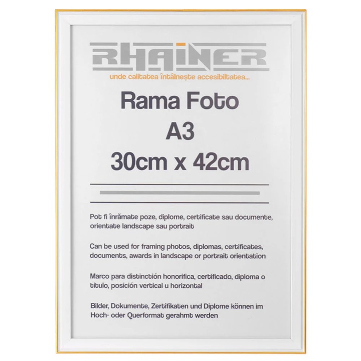 Rama foto Barcelona alb+auriu A3, Createur