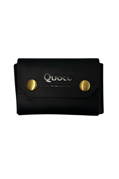 Quoco kártyatartó pénztárca, Trocadero, valódi bőr, fekete