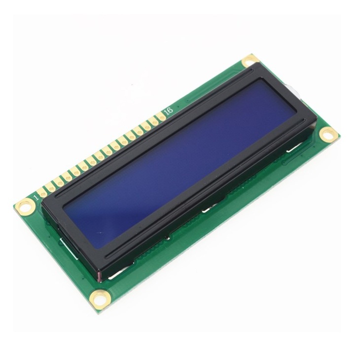 LCD екранен модул 1602, 16x2, IIC/I2C, Arduino съвместим дисплей, 5V, син