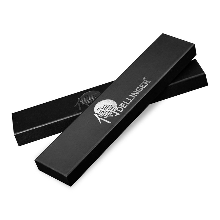Cutit Santoku Dellinger Pink Stone, otel damascene, roz maner turchenit