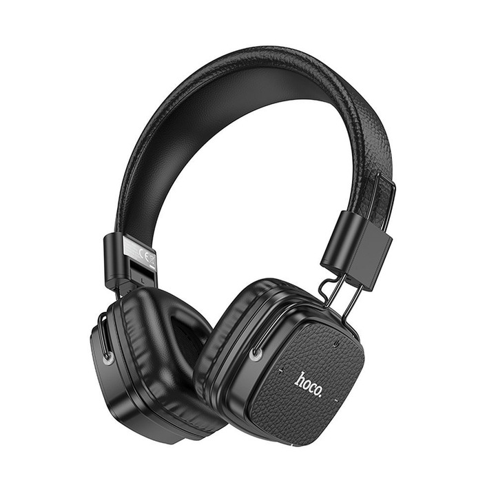 Casti Wireless Over the Ear, Bluetooth, Hoco W56, Bluetooth 5.4, 250 mAh, Headphones, Negru
