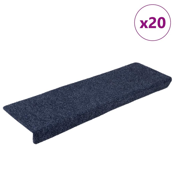 VidaXL 20 db antracitszürke öntapadó lépcsőszőnyeg 65x21x4 cm 3365720