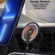 Incarcator, Suport Auto Wireless Magnetic, 15W Qi Fast Charging, 2 in 1, Rotire 360 grade, Compatibil cu Dispozitivele Mobile care Dispun de Incarcare Wireless si Prindere Magnetica, Montaj la Gura de Ventilatie, Cablu Type C, Negru