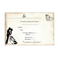 invitatie nunta 10x15 cm cu plic