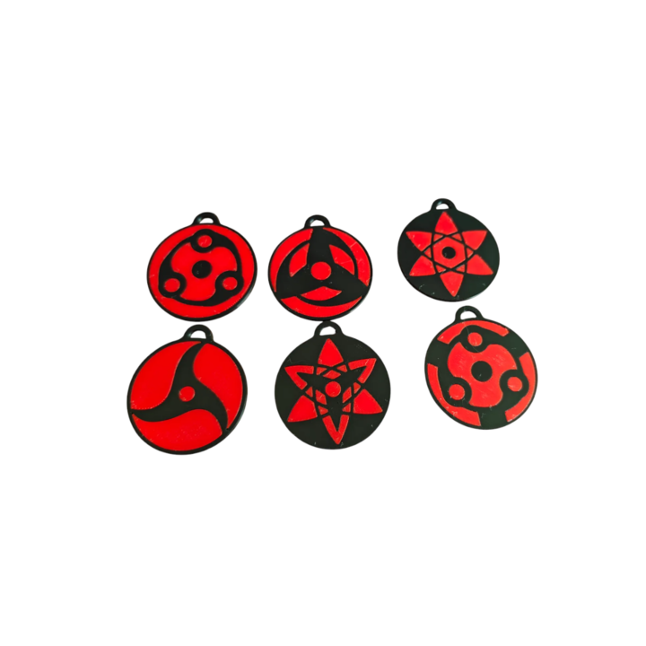 Set 6 brelocuri Mangekyo Sharingan, Naruto, PLA