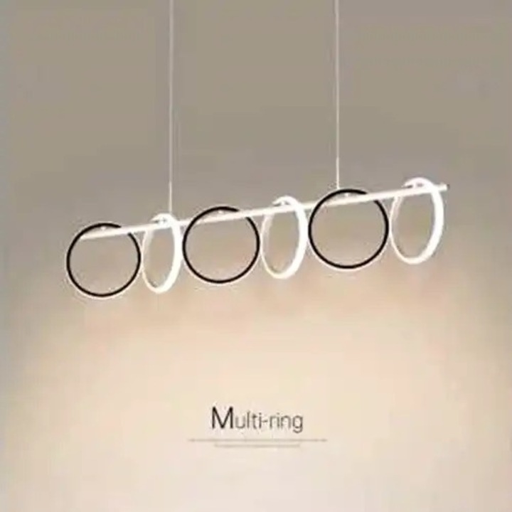 Lustra LED cu 3 tipuri de lumina si telecomanda, alba, liniara, 120W, intensitate reglabila, lumina rece/neutra/calda, 100x20x100cm, IP21, suspendata, montaj tavan, LED CONCEPT