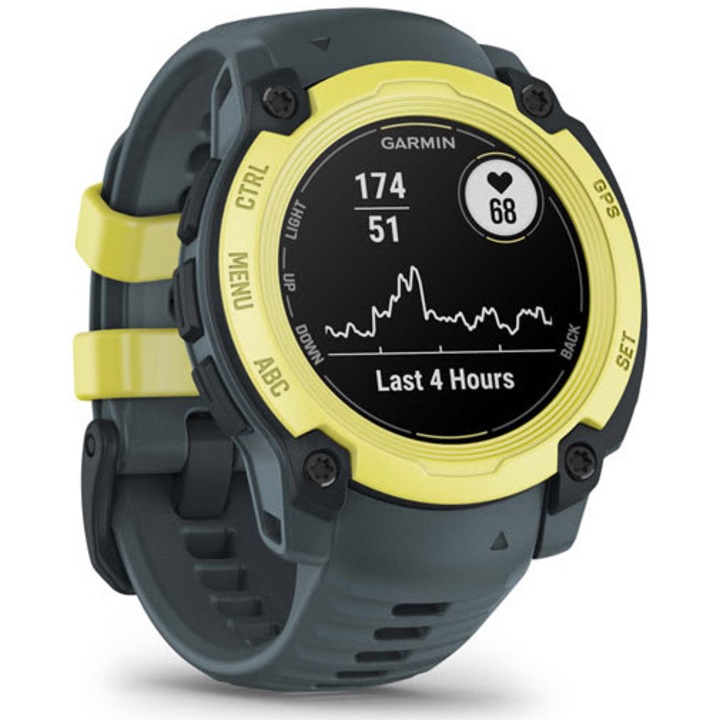 Смарт часовник Garmin Instinct E, 40 мм, Каишка Twilight, Electric Lime