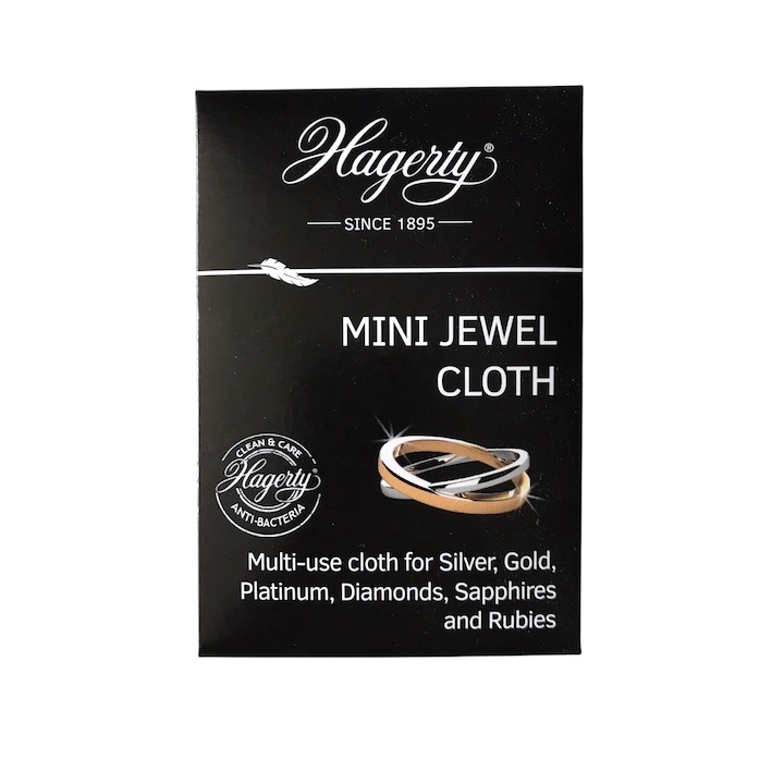 Laveta mica pentru curatarea bijuterii din aur si argint Hagerty, 9x12 cm