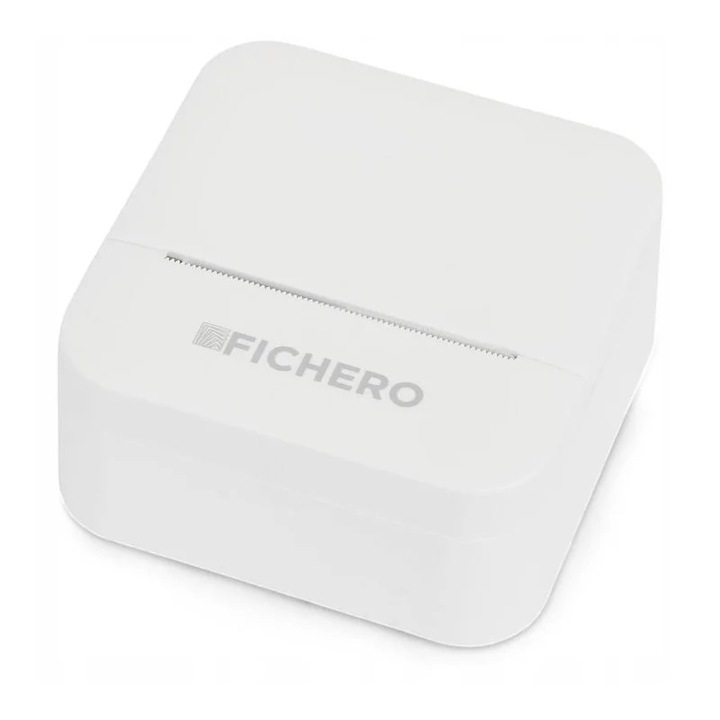 Fichero Mini Pocket USB-C цифров принтер за етикети + 3 ролки самозалепващи етикети, Gonga® White