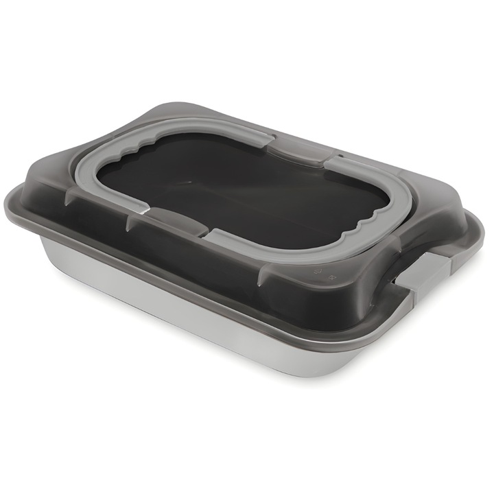 Forma de Copt Berlinger Haus Aspen, antiaderentă TitanPro, gri, 36, 5x24, 5x5, 5cm, cu capac