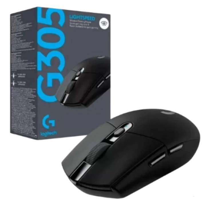 Mouse optic Logitech, G305 Lightspeed, negru, wireless, 6 butoane ...