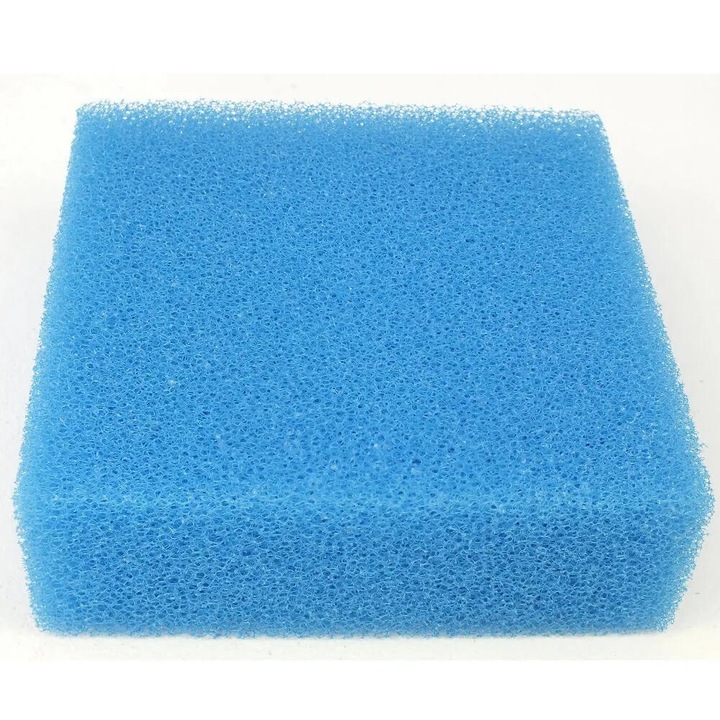 Burete filtrant apa iazuri si acvarii 50x50x10 cm grosier, Ocean Free, culoare albastra, densitate 15 PPI