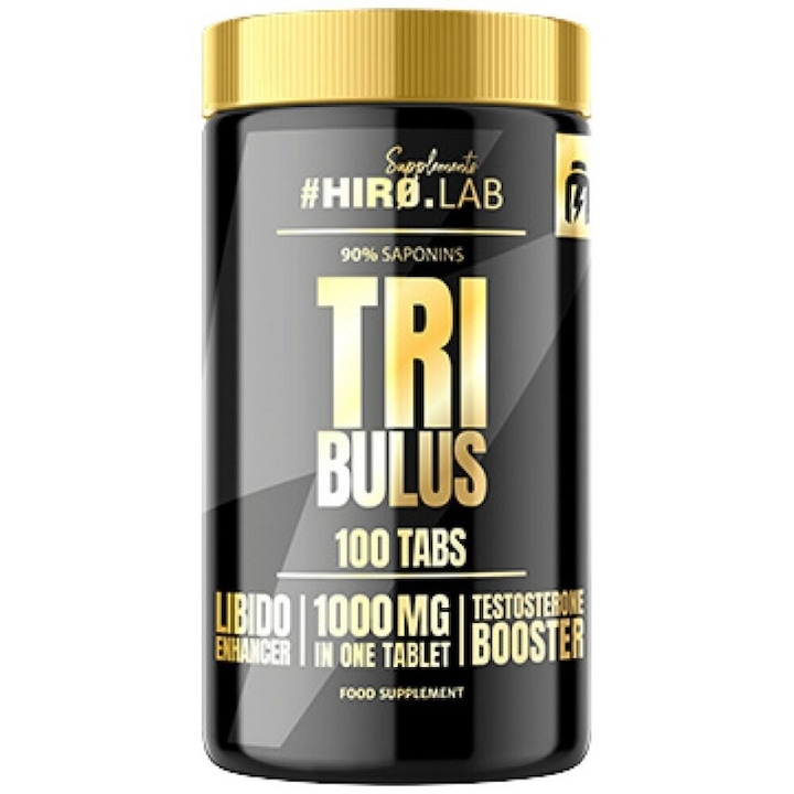 Tribulus táplálékkiegészítő, HIRO.LAB, 1000 mg, 100 tabletta, férfiak számára