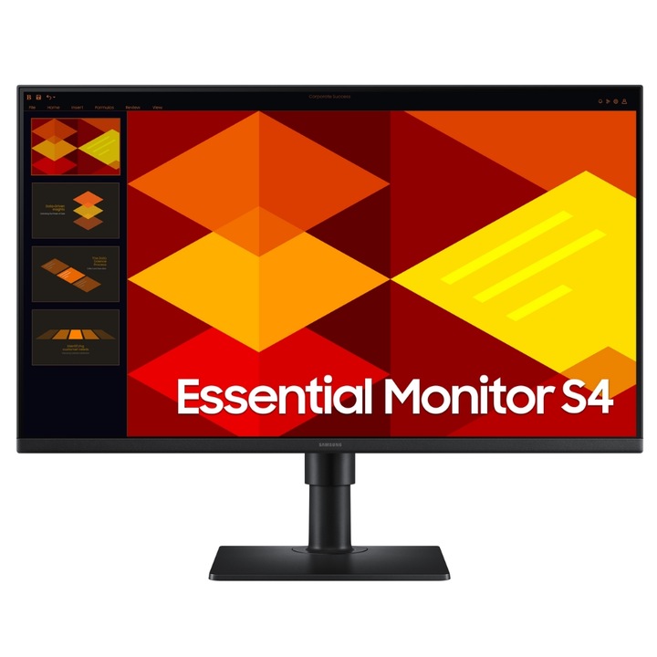 Monitor IPS LED Samsung 27" LS27D402GAUXEN, Full HD (1920 x 1080), HDMI, DisplayPort, 100 Hz, 5 ms, Pivot (fekete)