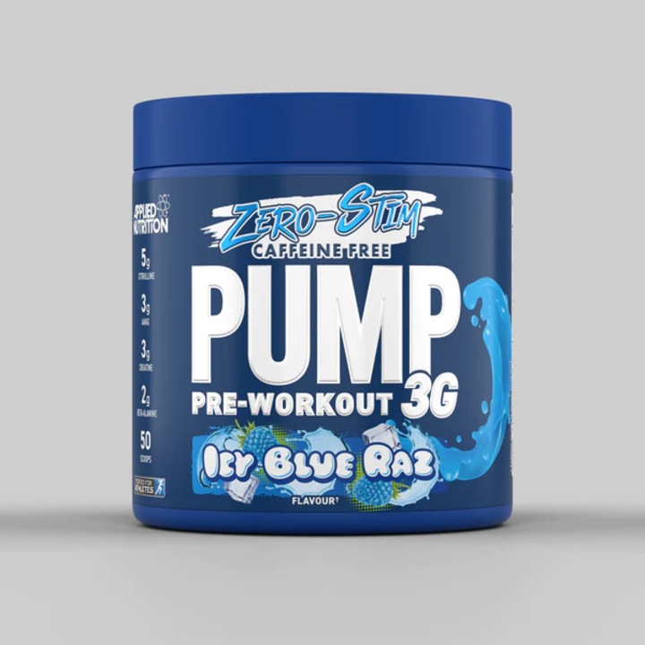 Applied Nutrition Pump 3G Zero-Stim Pre-Workout - Blueberry Nitrogen Booster 375g