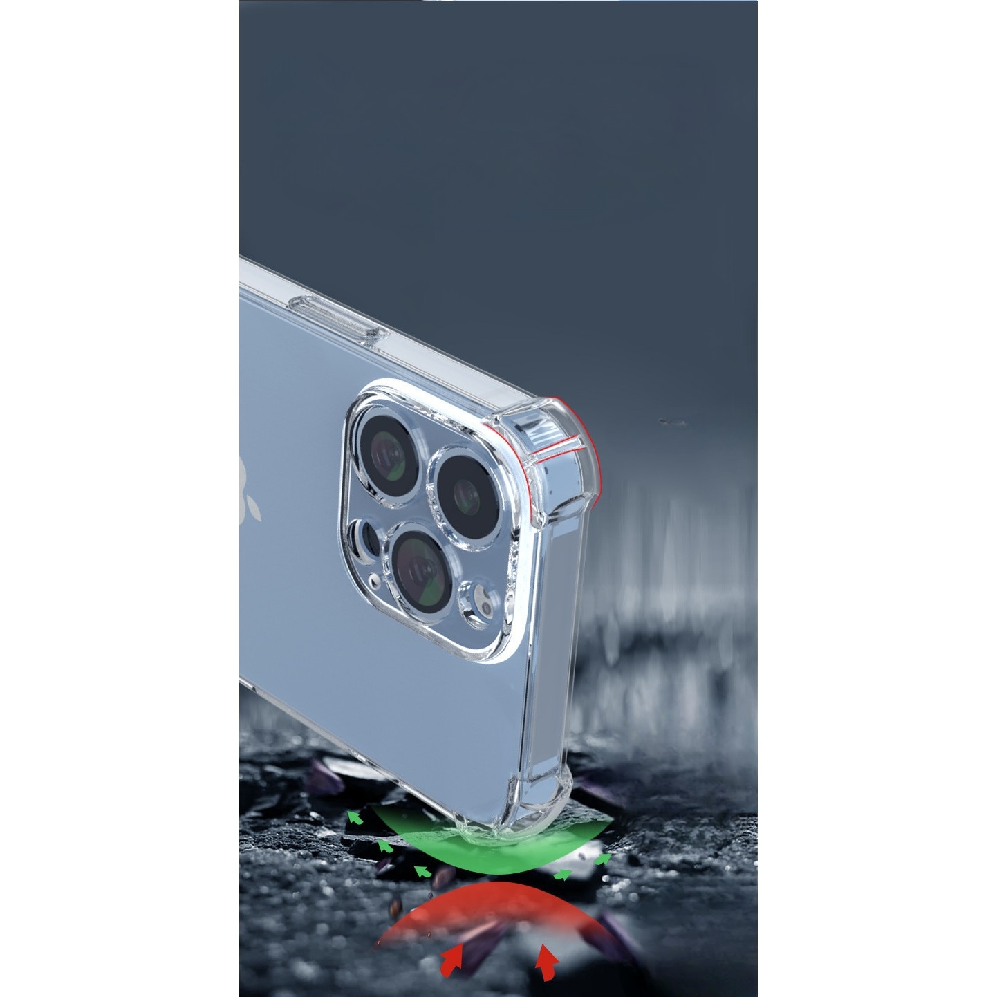 Husa protectie pentru Apple iPhone 14 Pro Max, Flippy, TPU, Antisoc, Protectie colturi, Rezistenta la impact, 1.5 mm, Transparenta