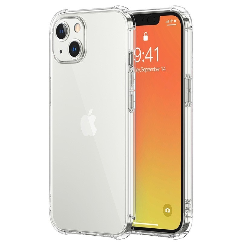 Husa protectie pentru Apple iPhone 14 Pro Max, Flippy, TPU, Antisoc, Protectie colturi, Rezistenta la impact, 1.5 mm, Transparenta