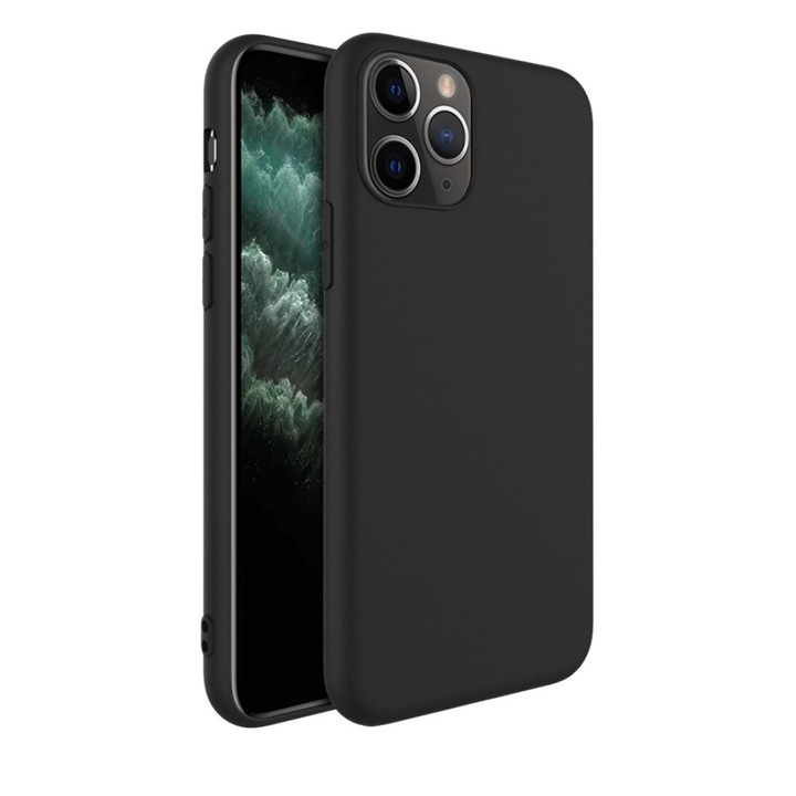 Szilikon tok Huawei Nova 8i-hez, Evolium, Fekete