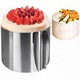 Inel Reglabil pentru Torturi, RETOO, din INOX, Diametru Ajustabil 16-30cm, Inaltime 12cm, cu Scala de Masurare si Mecanism de Fixare, Argintiu