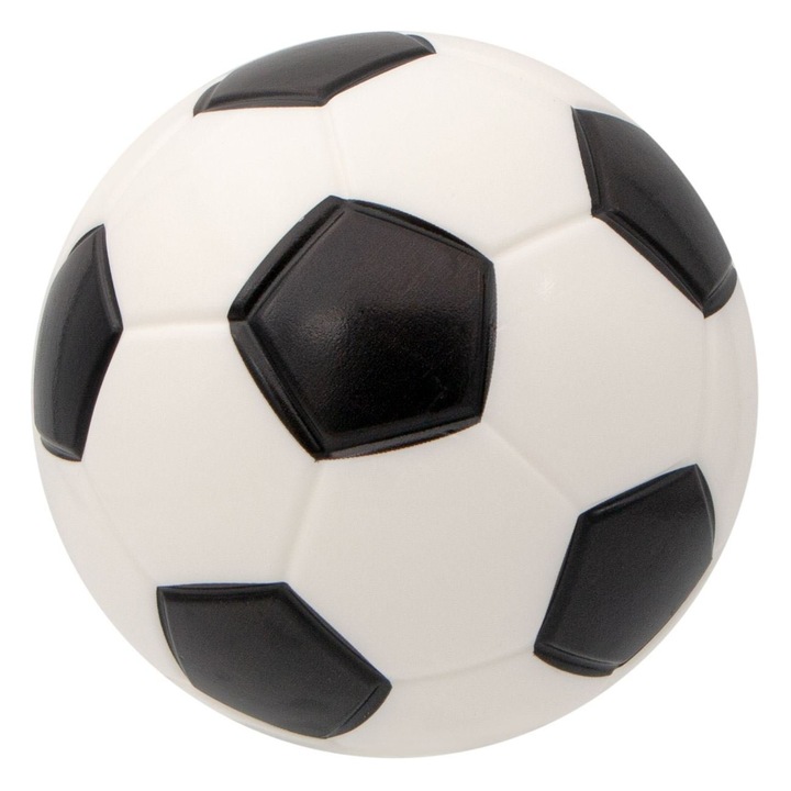 Minge fotbal LiveUp, negru-alb, 15 cm, material durabil