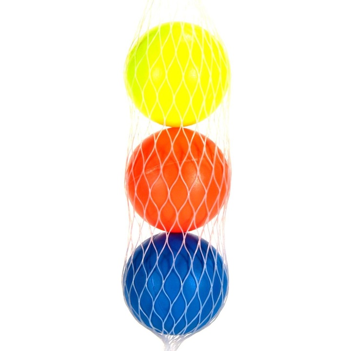 Set de 3 mingi de plaja LiveUp, 4 cm, multicolor
