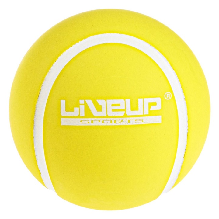 Minge de plaja din cauciuc LiveUp, 60mm, galben, rezistenta la apa