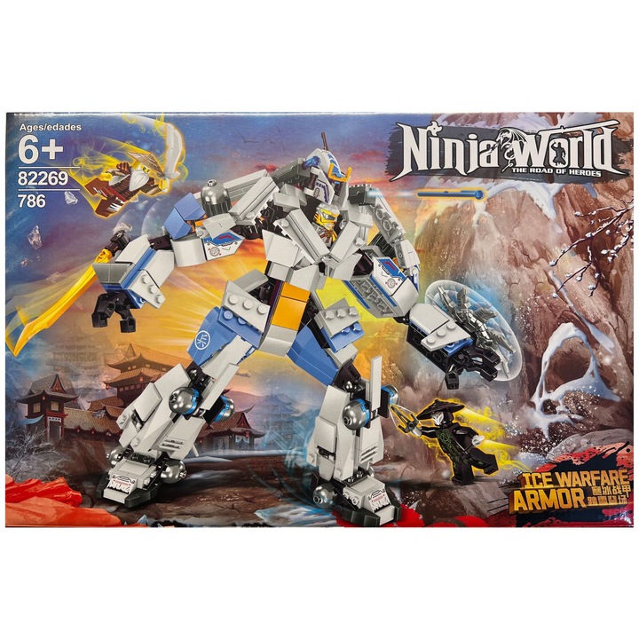 Ninja World építőkészlet, Ninjago Ice Warriors War Armor, 786 darab