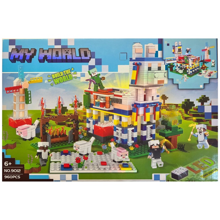 My World of Minecraft LED fényes építőkészlet, Blade City, 960 db