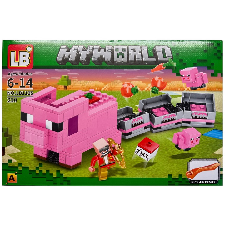 LB Minecraft My World 4 az 1-ben építőkészlet, 210 darab