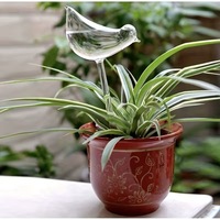 Dozator automat de apa pentru flori, irigator, picurator, forma de pasare, plastic transparent, 25x10cm