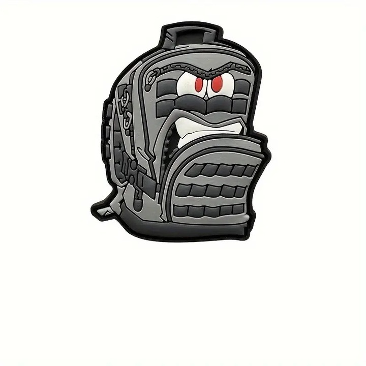 Ecuson moral Angry Backpack, insigna tactica din PVC 3D 1