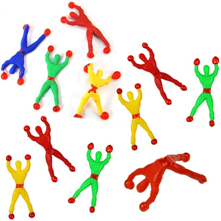 Set 10 Jucarii Interactive Sticky pentru Ziua Indragostitilor, Cadouri pentru Schimb in Clasa, Design Carti Stick Man, 3x6 inch