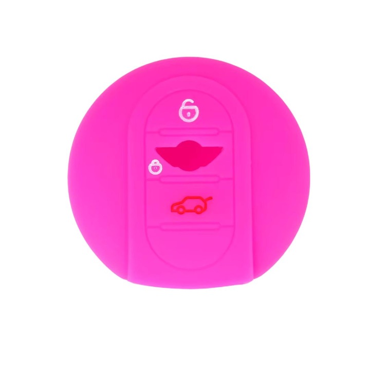 Husa cheie keyless silicon Mini, AUTOTOB®, roz